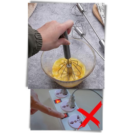 Batidor semiautomático acero inoxidable cocina